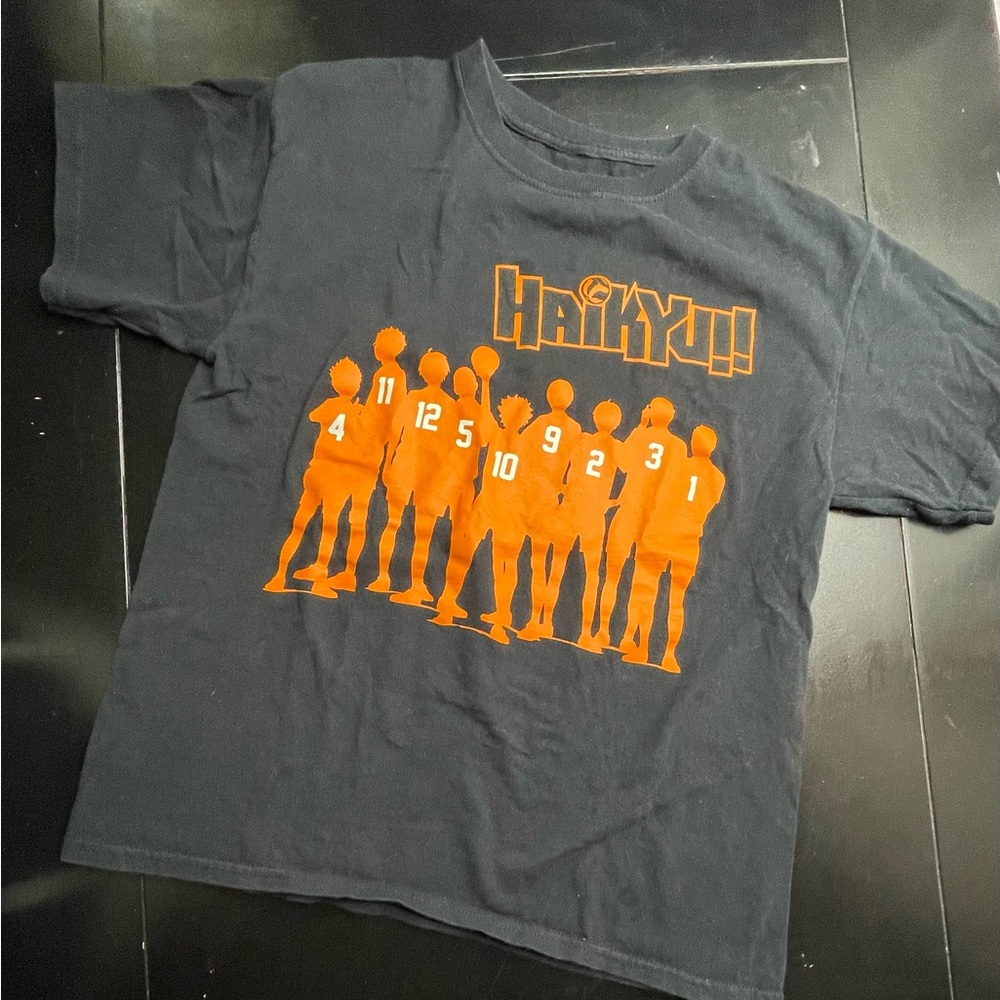 Haikyu!! T Shirt Mens XS  Black Anime Crunchy Roll Volleyball Team Haikyuu Tee